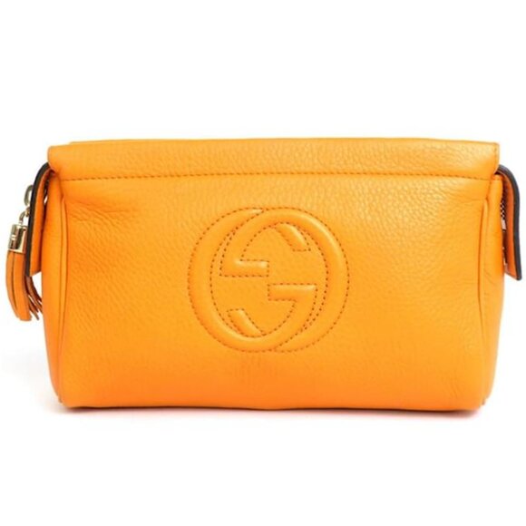 Gucci Handbags - Gucci Leather Pouch Bag 250-071125